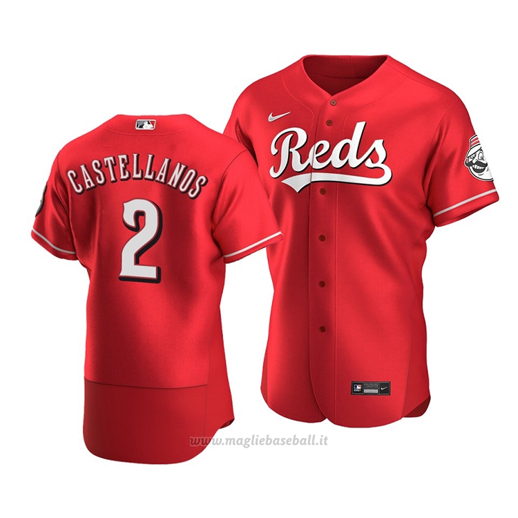 Maglia Baseball Uomo Cincinnati Reds Nicholas Castellanos Autentico Alternato Rosso